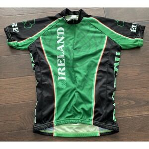 Men's Small IRELAND Eire Performance Bicycle Cycling Jersey Back Pockets